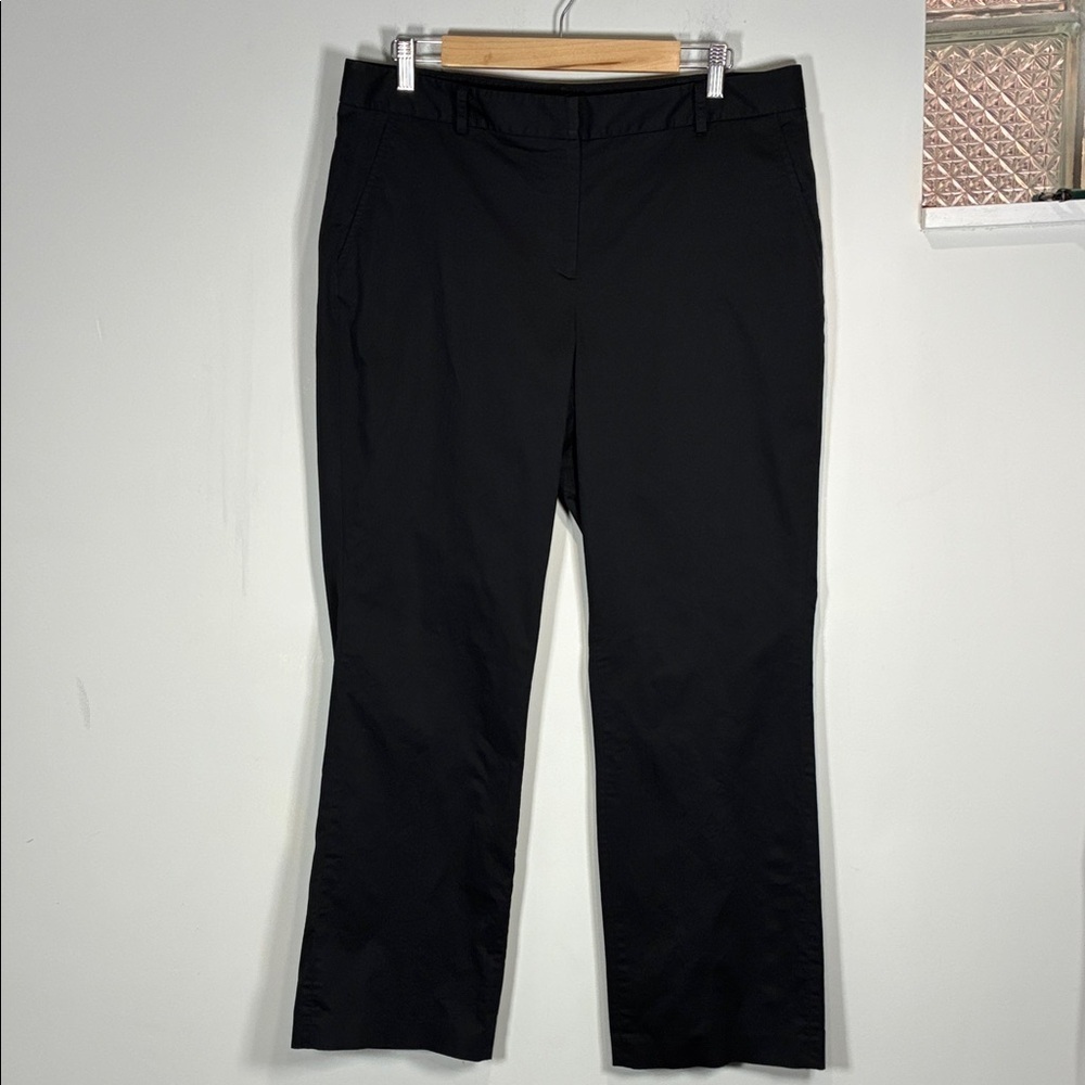 Talbots Signature Black Career Trousers Size 14 Straight Leg Work Pants - Picture 2 of 11